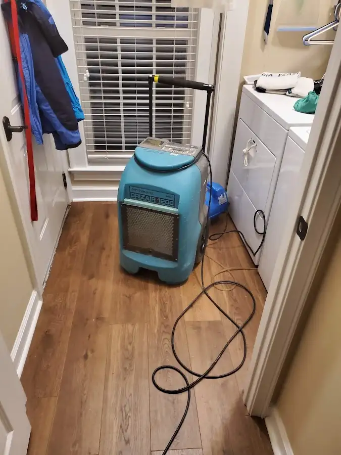 Commercial dehumidifier deployed for Flood Damage Cleanup in Sharon Hill