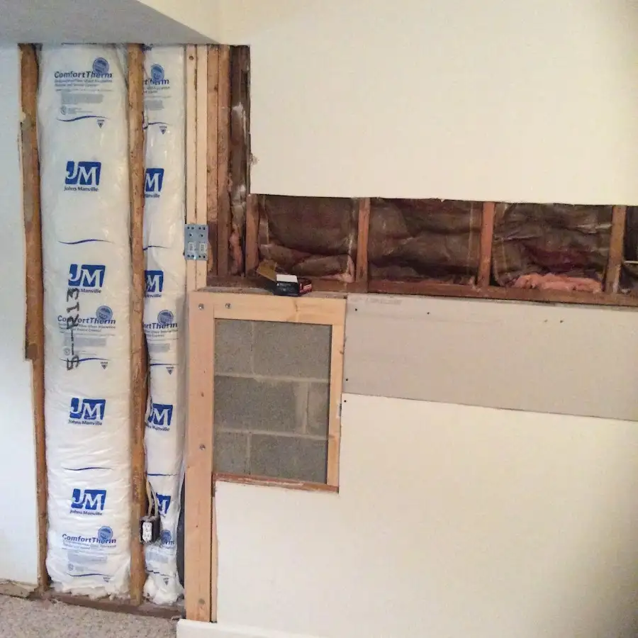 Wall insulation replacement during Contents Cleaning & Restoration in Sharon Hill